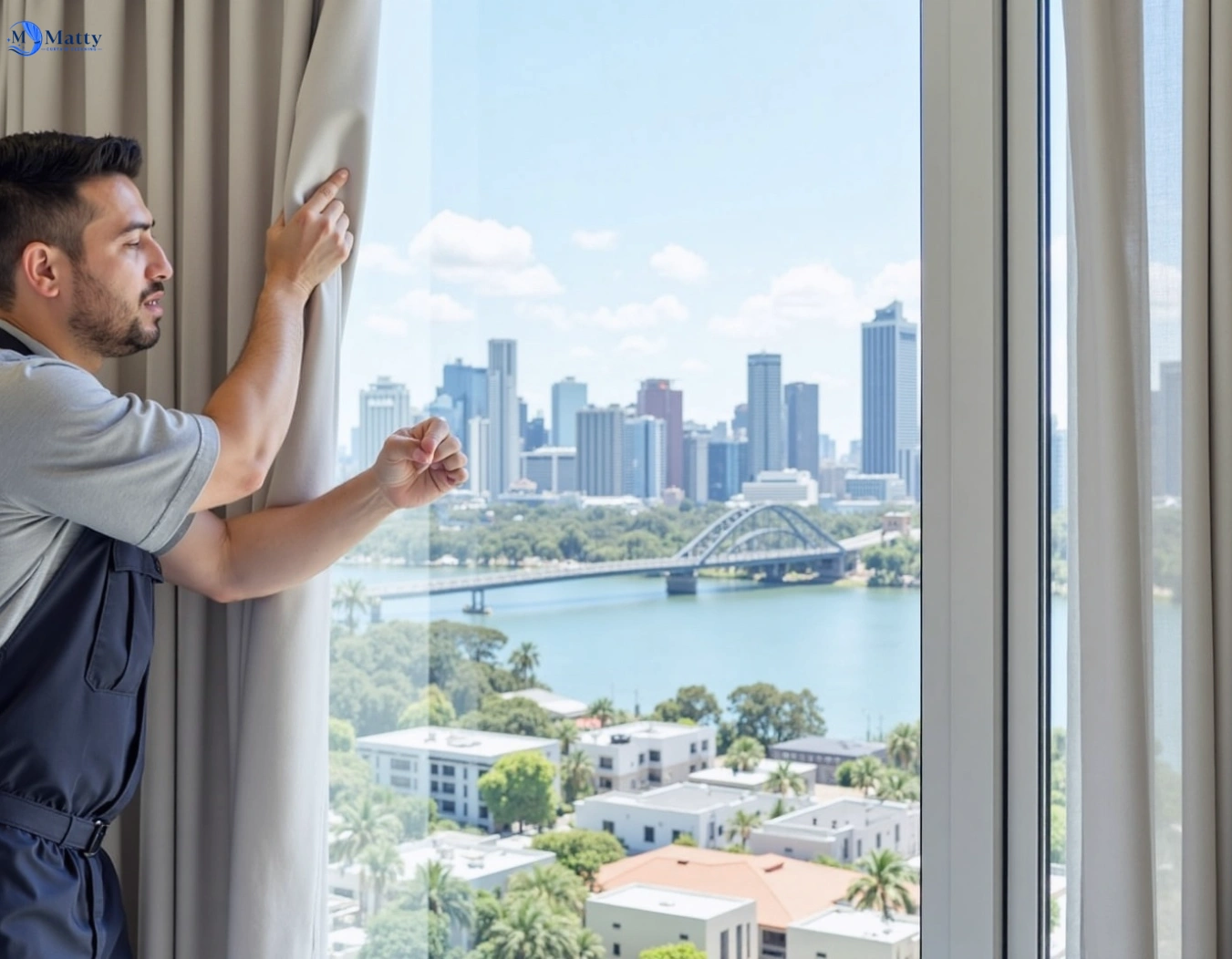 Professional curtain steam cleaning service maddens-plains-nsw QLD by Matty Curtain Cleaning